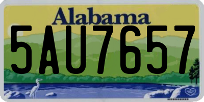AL license plate 5AU7657