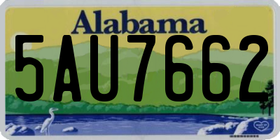 AL license plate 5AU7662
