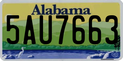 AL license plate 5AU7663