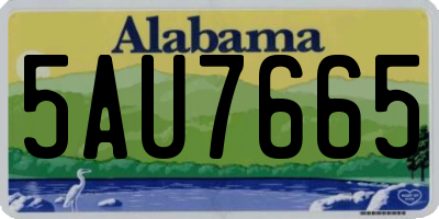 AL license plate 5AU7665