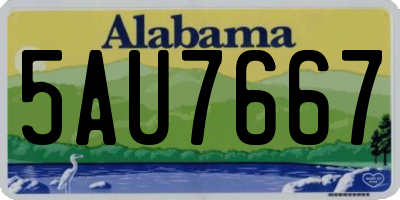 AL license plate 5AU7667
