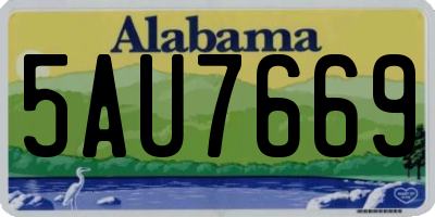 AL license plate 5AU7669