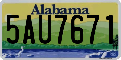 AL license plate 5AU7671