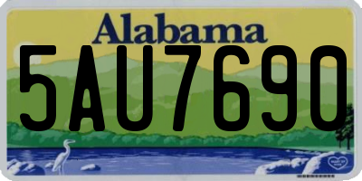 AL license plate 5AU7690