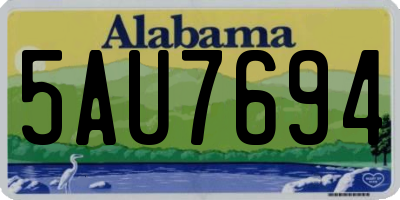AL license plate 5AU7694