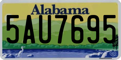 AL license plate 5AU7695