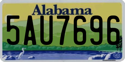 AL license plate 5AU7696
