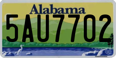 AL license plate 5AU7702