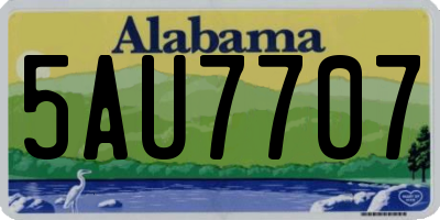 AL license plate 5AU7707