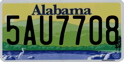 AL license plate 5AU7708