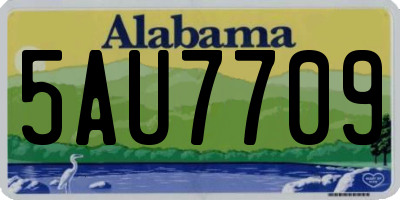 AL license plate 5AU7709