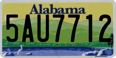 AL license plate 5AU7712