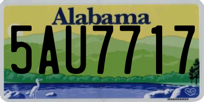 AL license plate 5AU7717