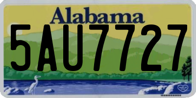 AL license plate 5AU7727