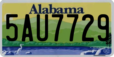 AL license plate 5AU7729