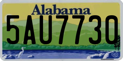 AL license plate 5AU7730