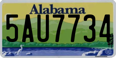 AL license plate 5AU7734