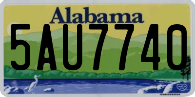 AL license plate 5AU7740