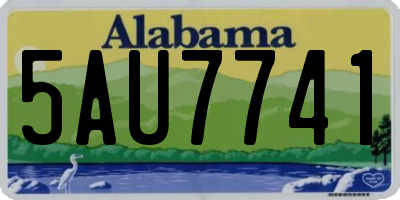 AL license plate 5AU7741