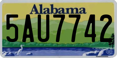 AL license plate 5AU7742