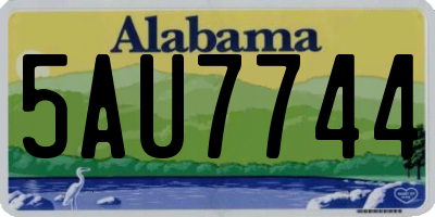 AL license plate 5AU7744