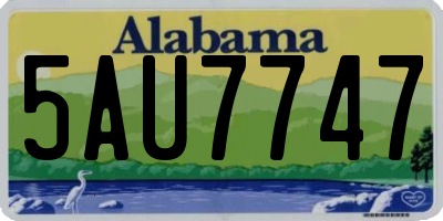 AL license plate 5AU7747