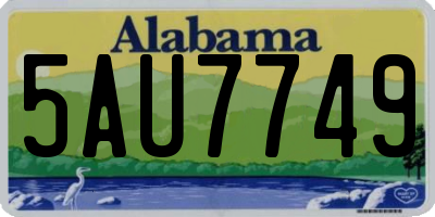 AL license plate 5AU7749