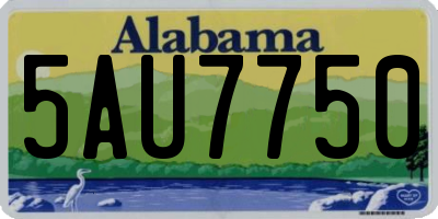 AL license plate 5AU7750
