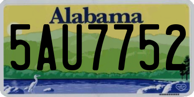 AL license plate 5AU7752