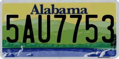 AL license plate 5AU7753