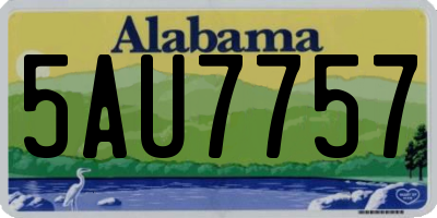 AL license plate 5AU7757