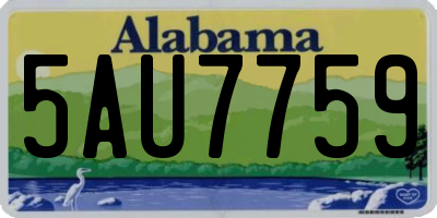 AL license plate 5AU7759