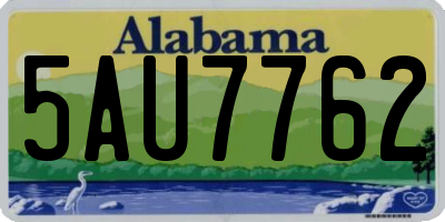 AL license plate 5AU7762
