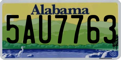 AL license plate 5AU7763