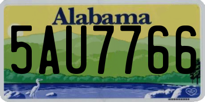 AL license plate 5AU7766