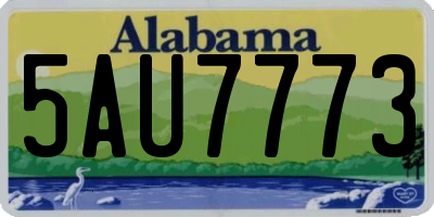 AL license plate 5AU7773