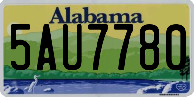 AL license plate 5AU7780