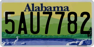 AL license plate 5AU7782