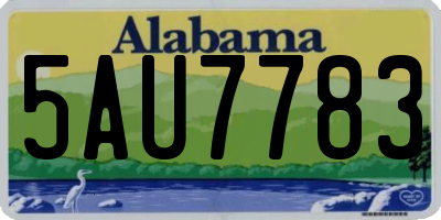 AL license plate 5AU7783