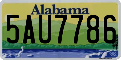 AL license plate 5AU7786
