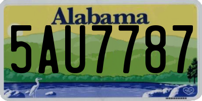 AL license plate 5AU7787