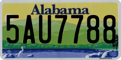 AL license plate 5AU7788