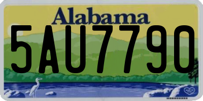 AL license plate 5AU7790