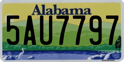 AL license plate 5AU7797