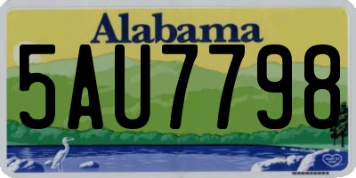 AL license plate 5AU7798