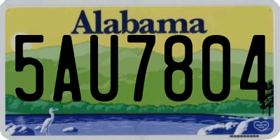 AL license plate 5AU7804