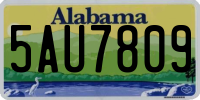 AL license plate 5AU7809