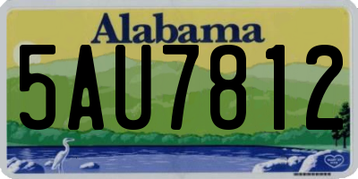 AL license plate 5AU7812