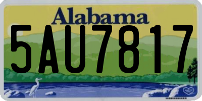 AL license plate 5AU7817