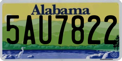 AL license plate 5AU7822